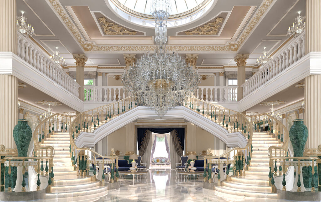 تصميم داخلي لفيلا على النمط الكلاسيكي