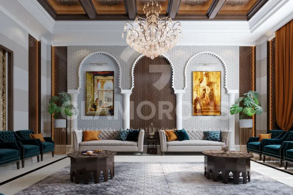 ديكور مغربي لغرفة المعيشة