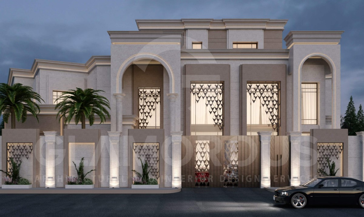 تصميم واجهة فيلا نيو كلاسيك