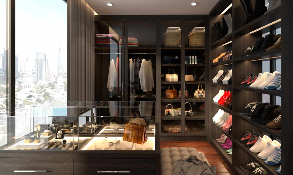 غرفة ملابس فخمة