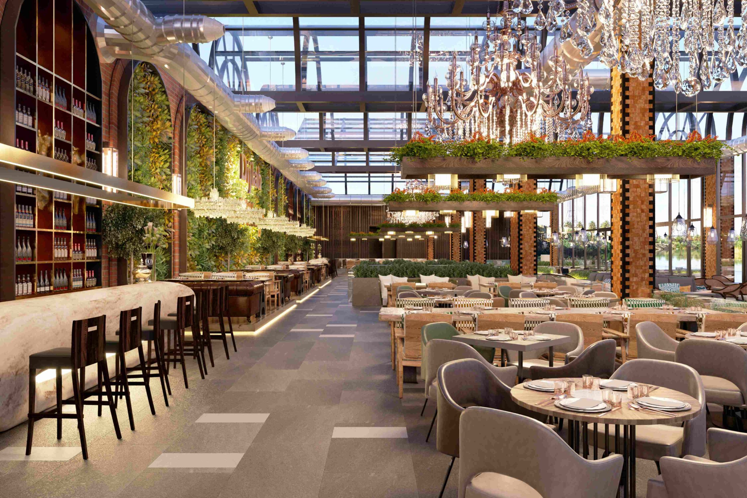 5 Star hotel restaurant interior design
