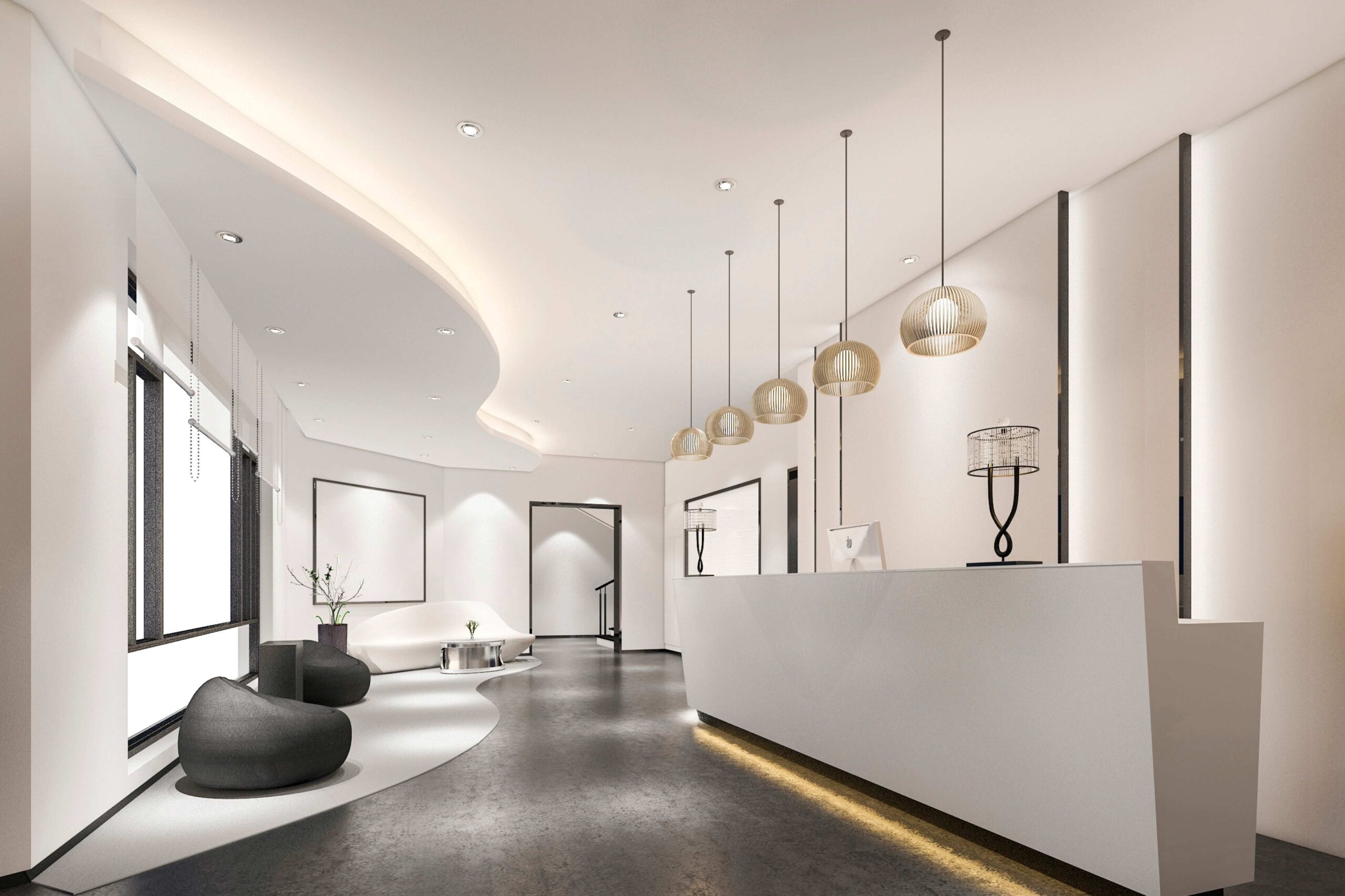 5 Star hotel reception interior design