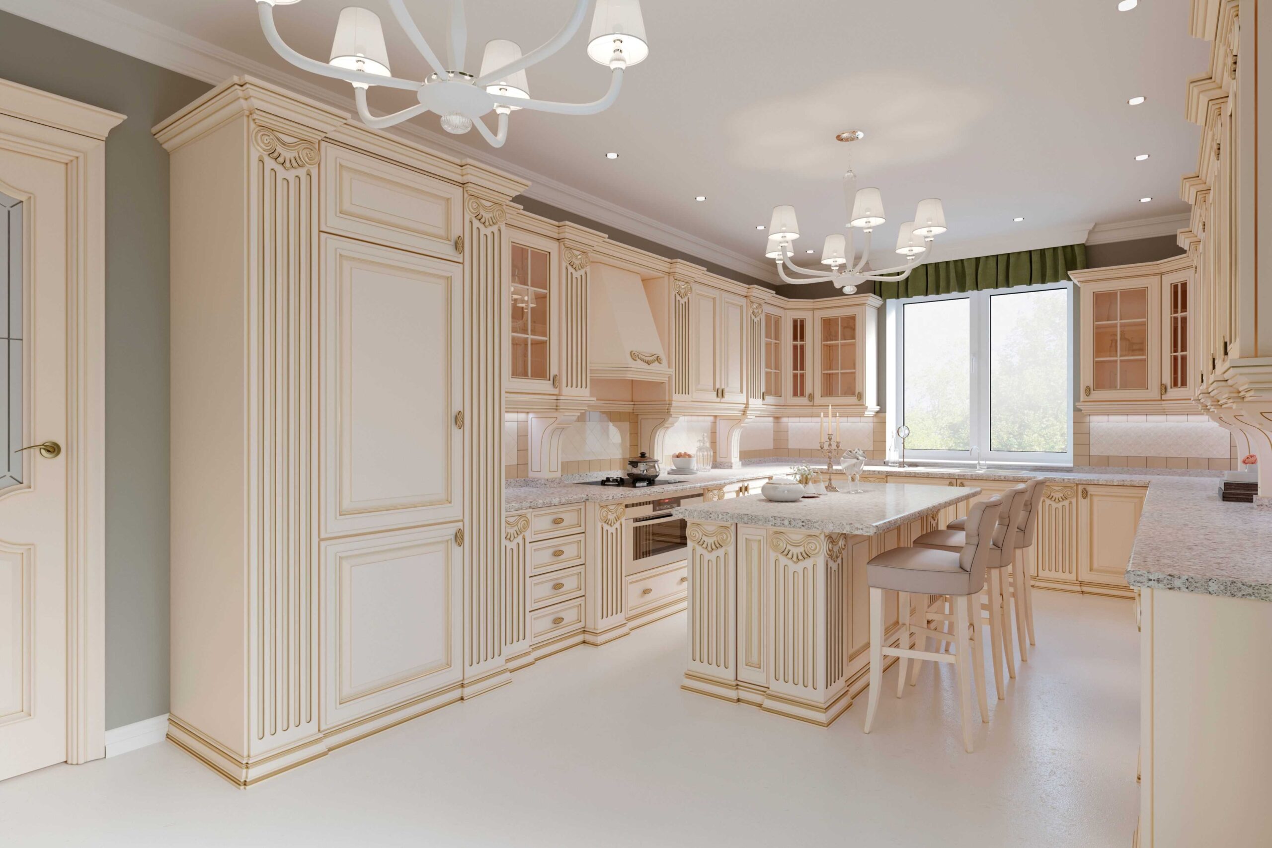 مطبخ على طراز نيو كلاسيك