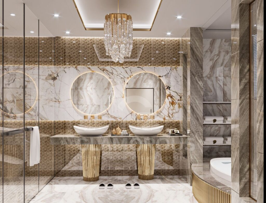 تصميم حمام نيو كلاسيك