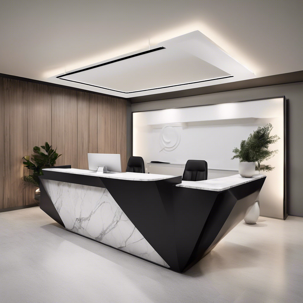 reception counter design: