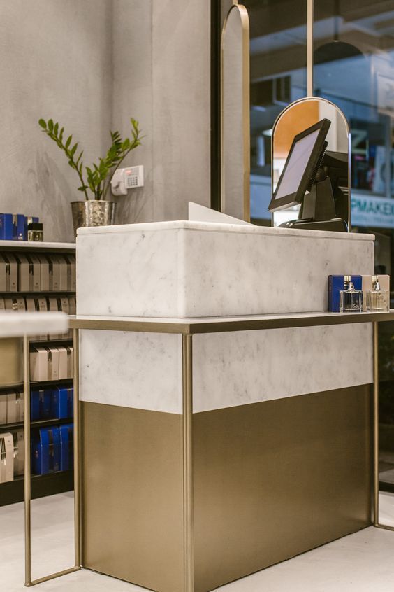 small boutique hotel reception counter design