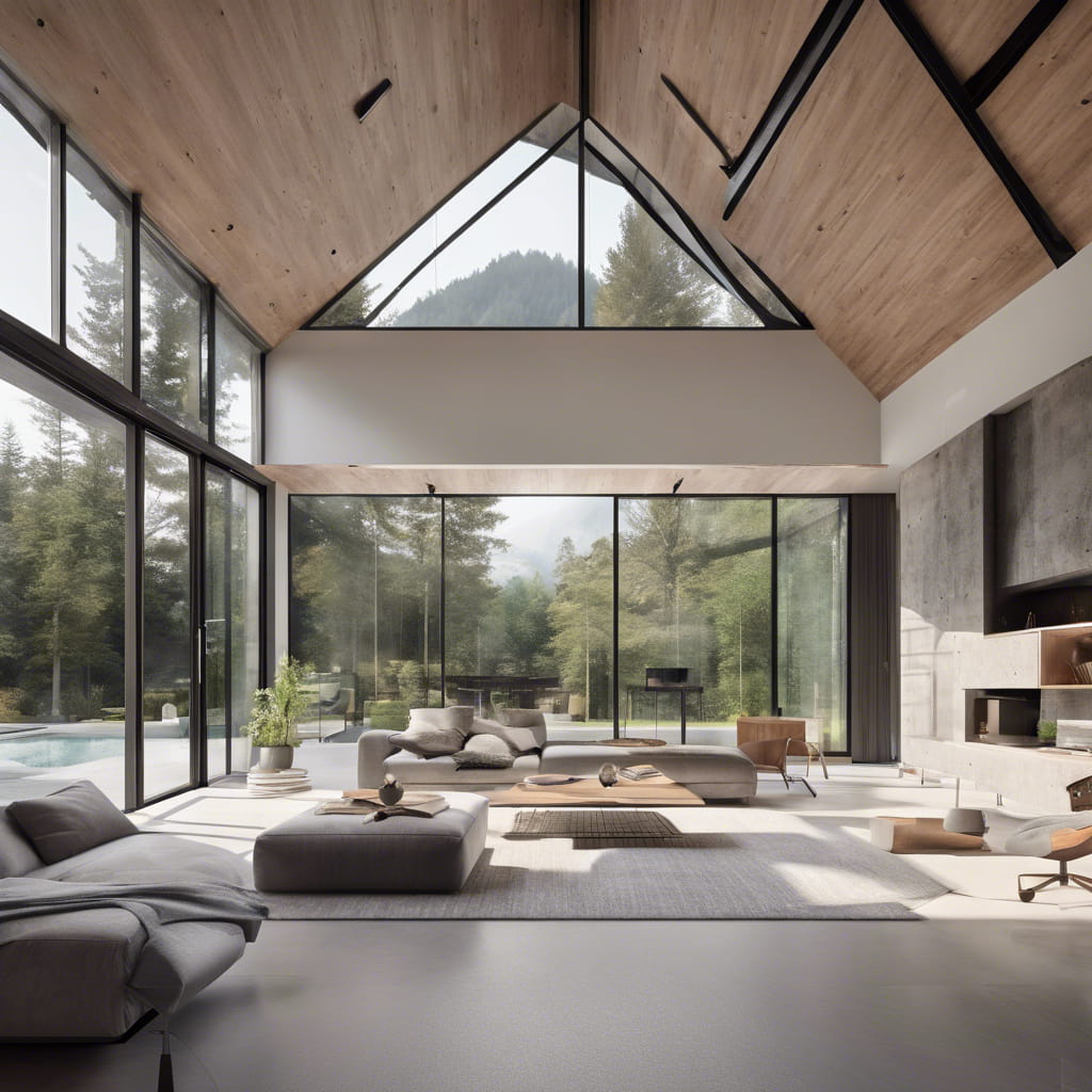 Modern Villa Design with Gable Roof