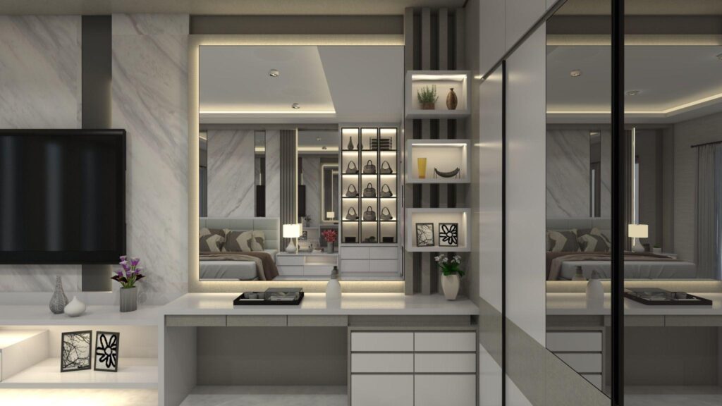 المرايا في الديكور الداخلي بالرياض